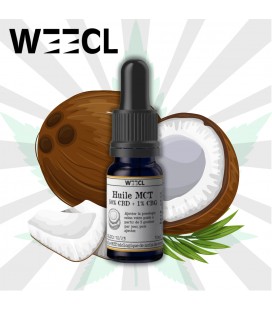 Huile haut taux CBD base MCT coco - Weecl